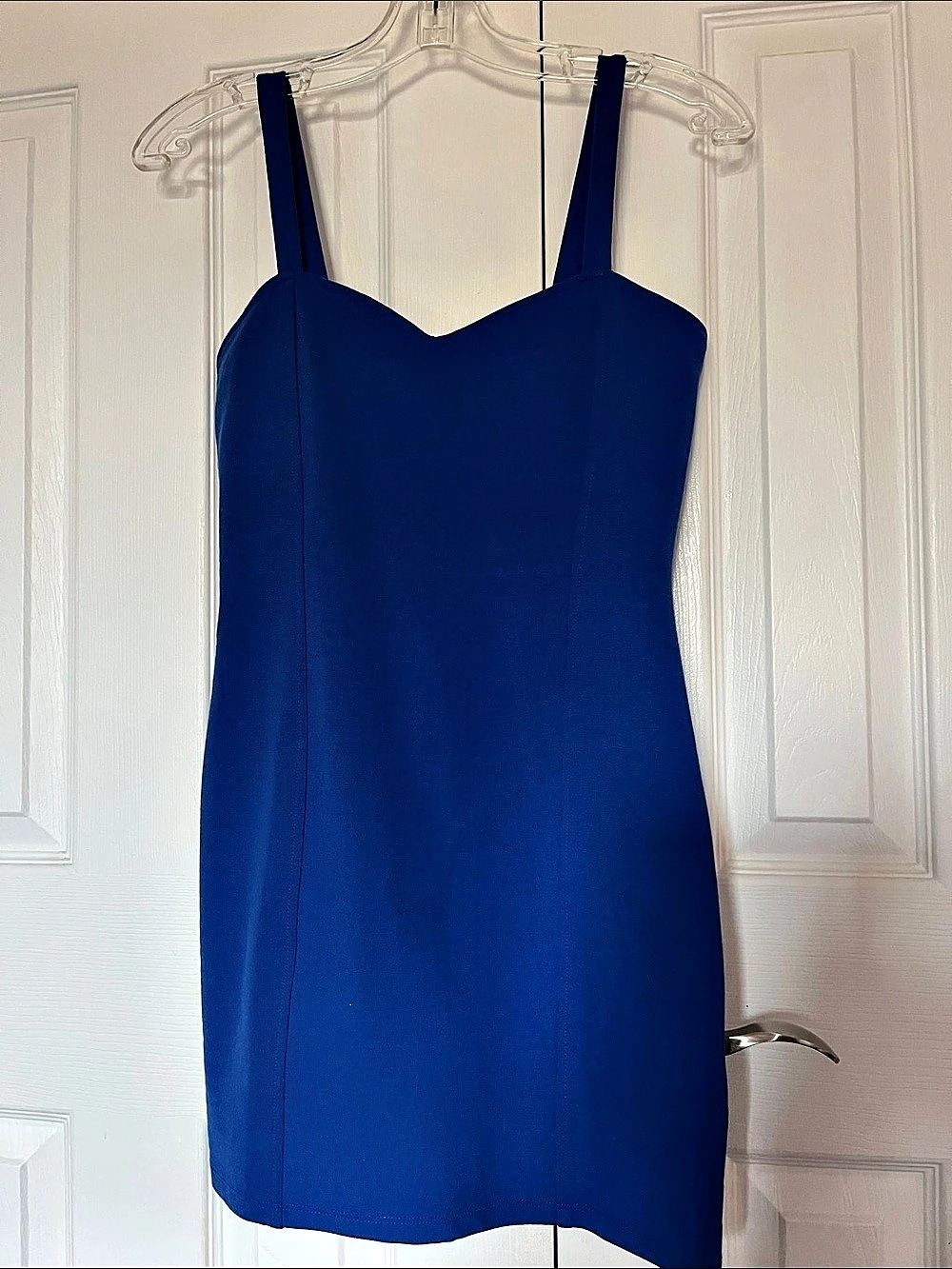 ZINGA Mini Bodycon Dress in Blue Size Large Like New